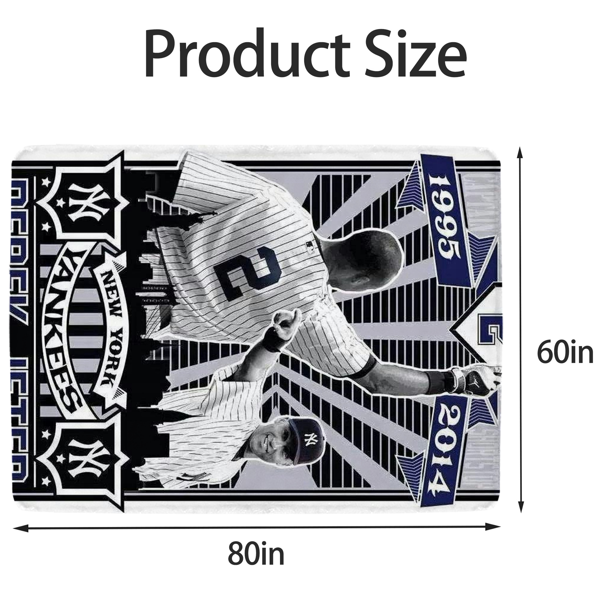 Derek Jeter 89 Soft Fleece Throw Blanket 60 X 80 Inch – Super Soft, Lightweight, And Durable – Perfect For Sofa, Bed, Camping, And More – Ideal Gift For Family And Friends