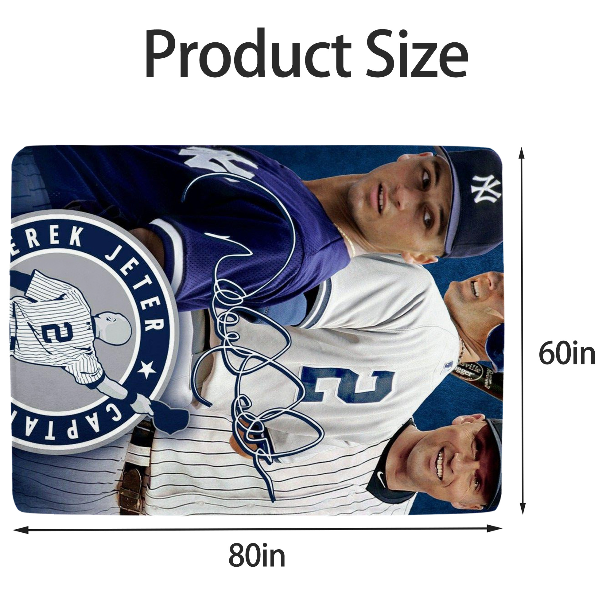 Derek Jeter 92 Soft Fleece Throw Blanket 60 X 80 Inch – Super Soft, Lightweight, And Durable – Perfect For Sofa, Bed, Camping, And More – Ideal Gift For Family And Friends
