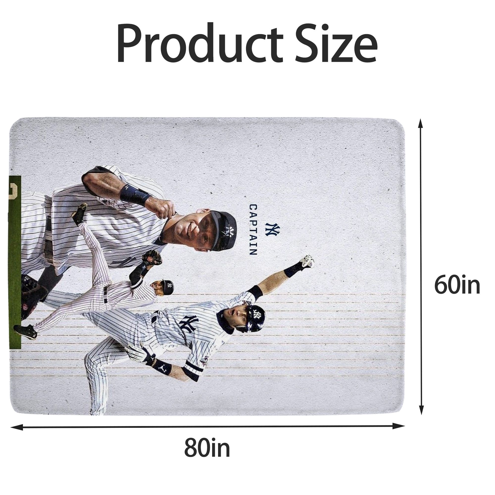 Derek Jeter 106 Soft Fleece Throw Blanket 60 X 80 Inch – Super Soft, Lightweight, And Durable – Perfect For Sofa, Bed, Camping, And More – Ideal Gift For Family And Friends