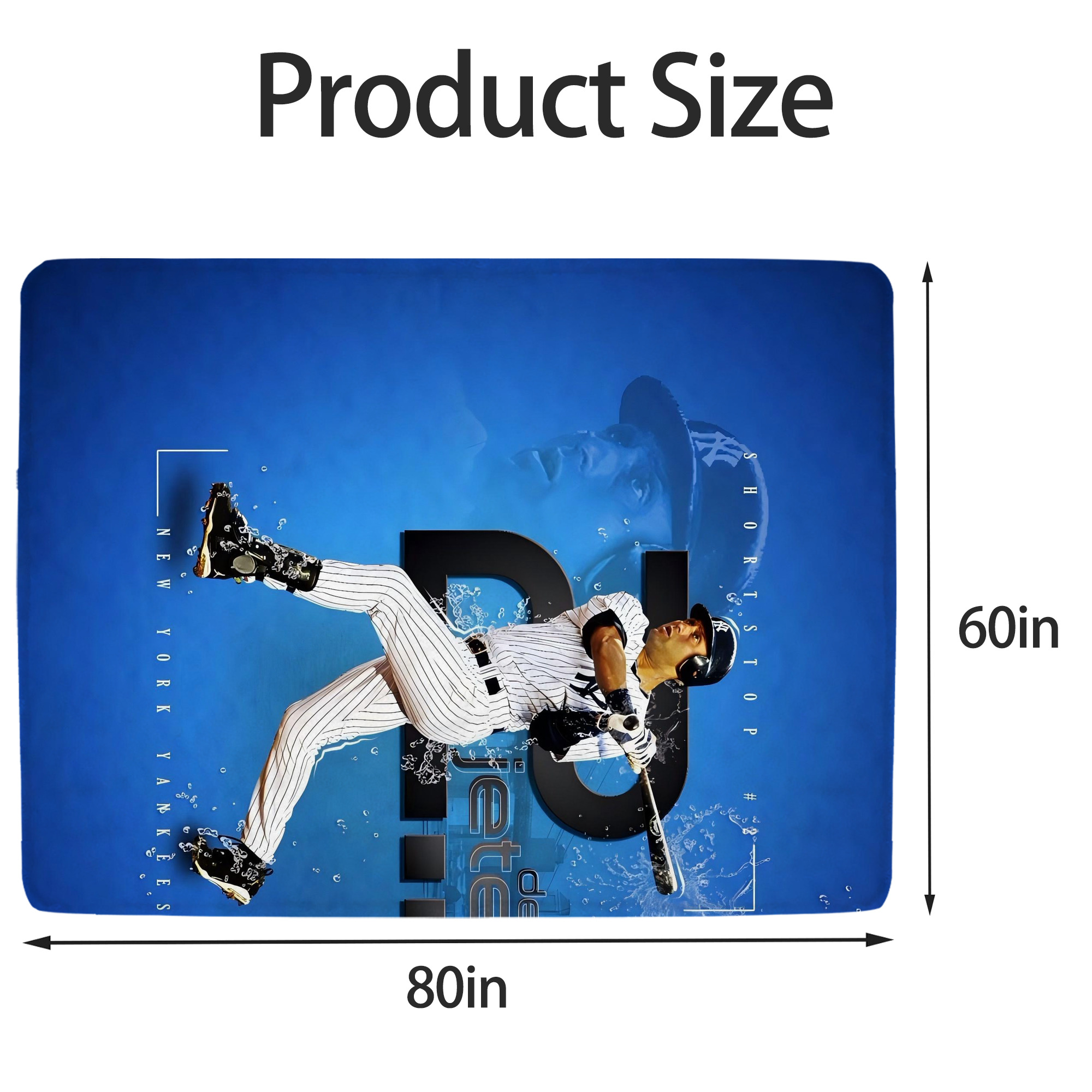 Derek Jeter 107 Soft Fleece Throw Blanket 60 X 80 Inch – Super Soft, Lightweight, And Durable – Perfect For Sofa, Bed, Camping, And More – Ideal Gift For Family And Friends