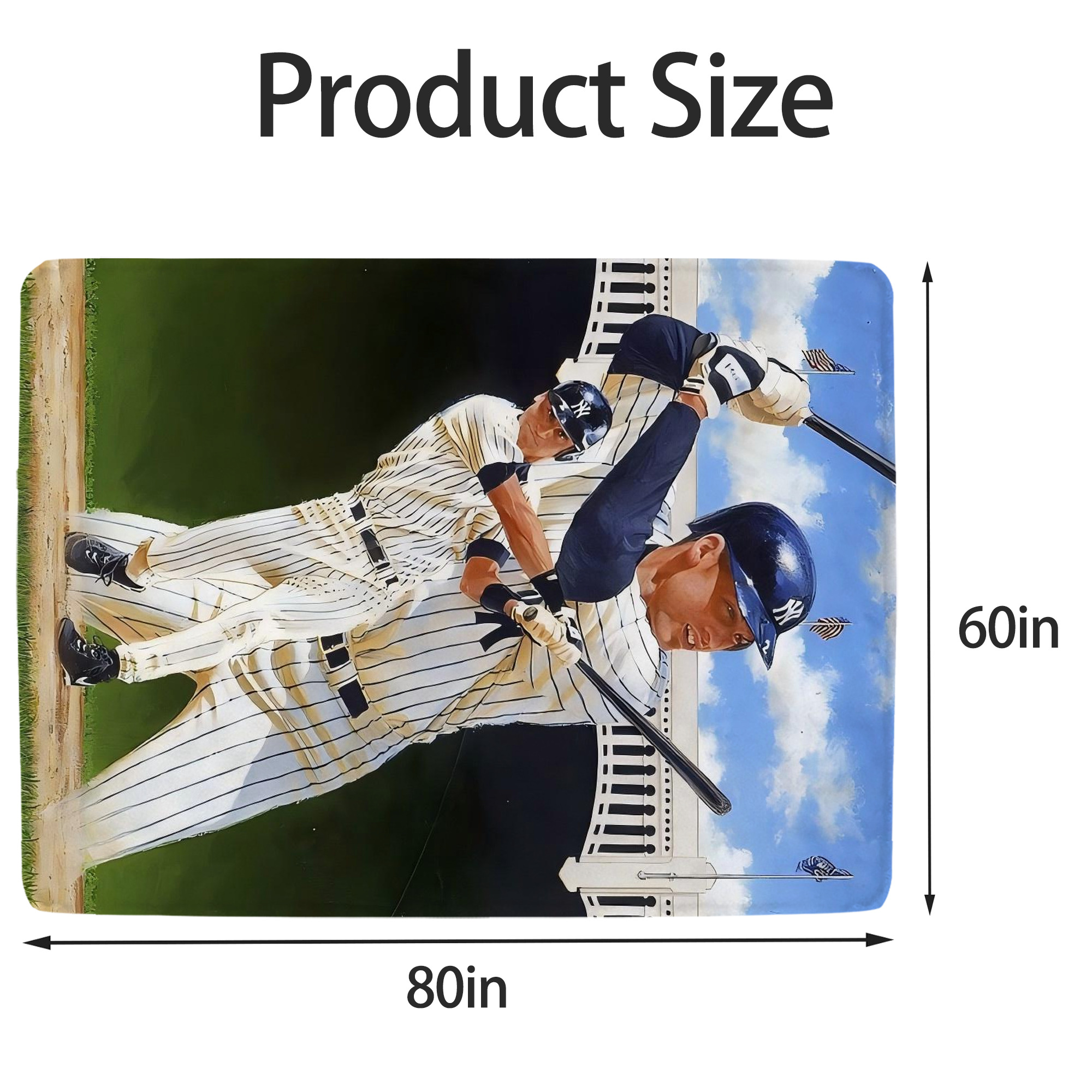 Derek Jeter 108 Soft Fleece Throw Blanket 60 X 80 Inch – Super Soft, Lightweight, And Durable – Perfect For Sofa, Bed, Camping, And More – Ideal Gift For Family And Friends