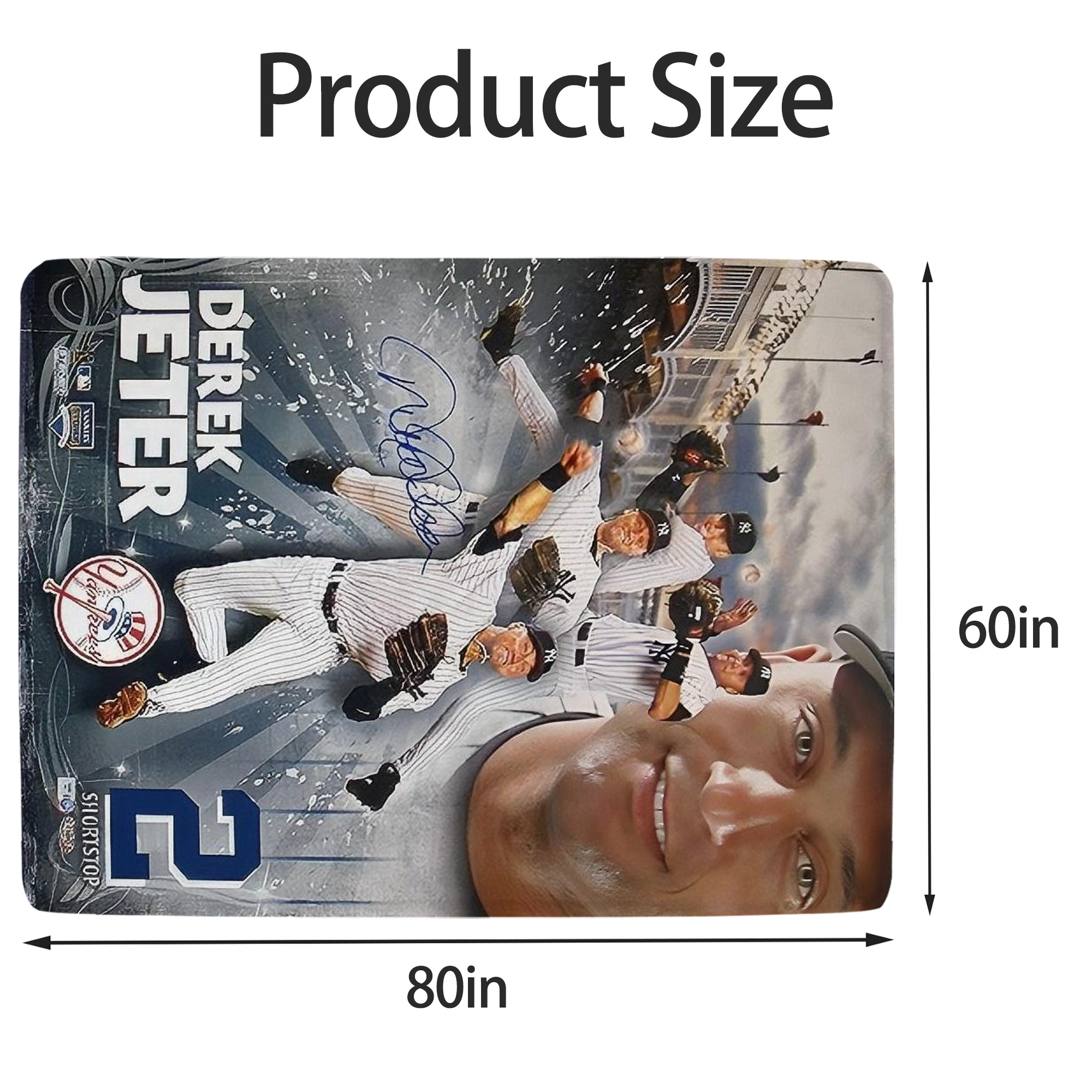 Derek Jeter 109 Soft Fleece Throw Blanket 60 X 80 Inch – Super Soft, Lightweight, And Durable – Perfect For Sofa, Bed, Camping, And More – Ideal Gift For Family And Friends
