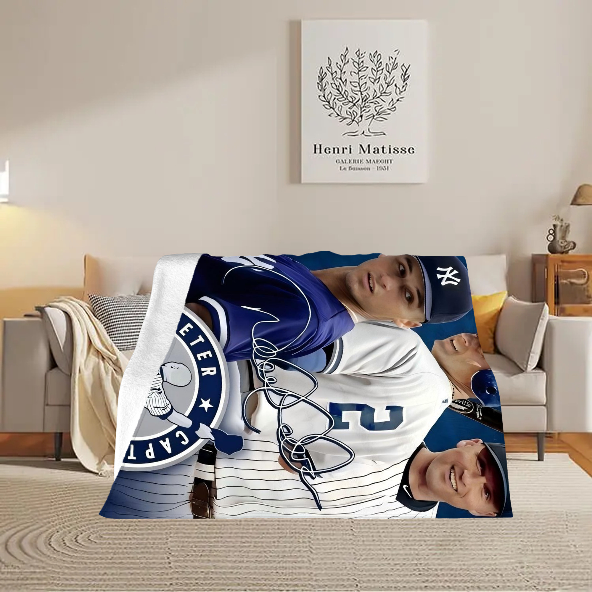 Derek Jeter 47 Soft Fleece Throw Blanket 60 X 80 Inch – Super Soft, Lightweight, And Durable – Perfect For Sofa, Bed, Camping, And More – Ideal Gift For Family And Friends