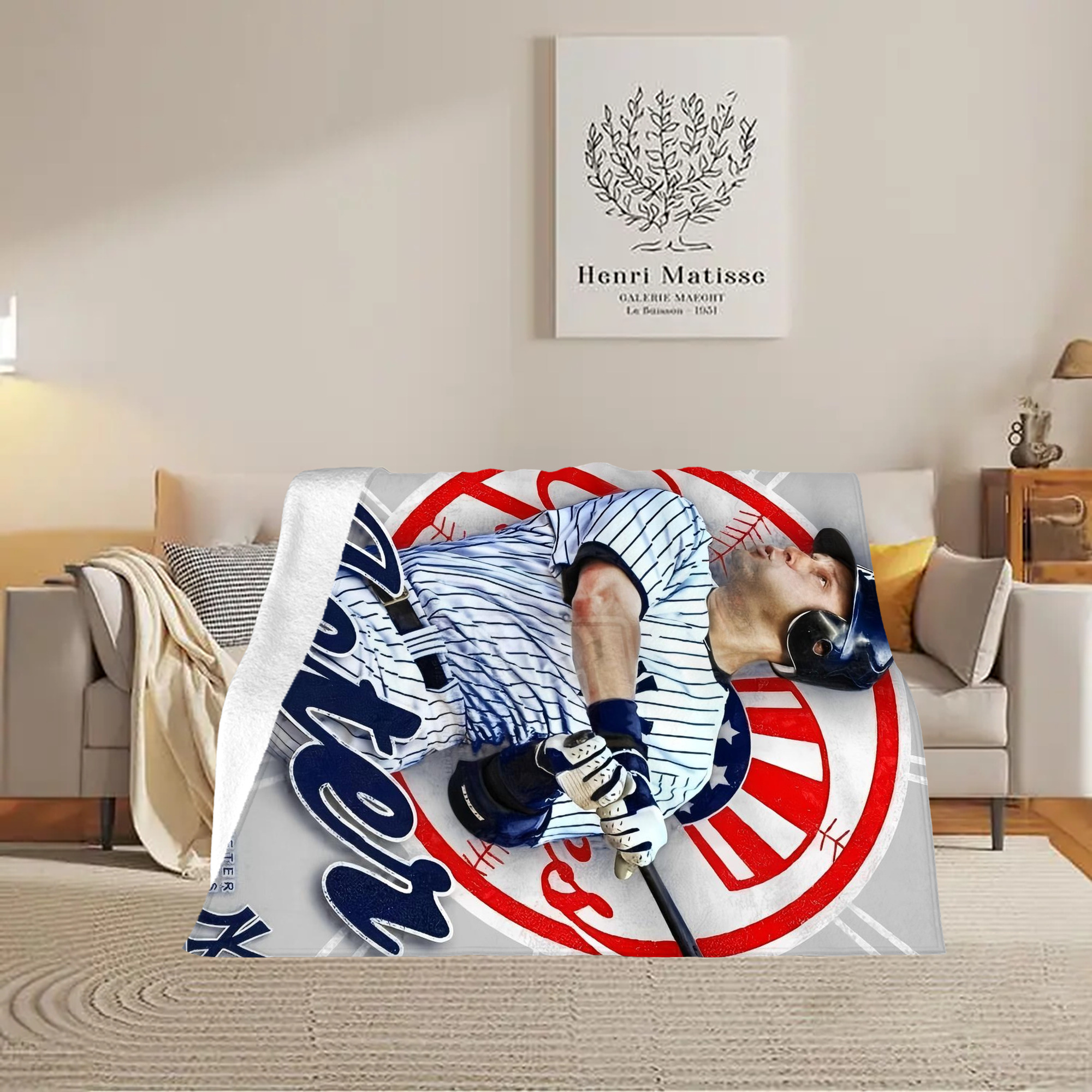 Derek Jeter 62 Soft Fleece Throw Blanket 60 X 80 Inch – Super Soft, Lightweight, And Durable – Perfect For Sofa, Bed, Camping, And More – Ideal Gift For Family And Friends