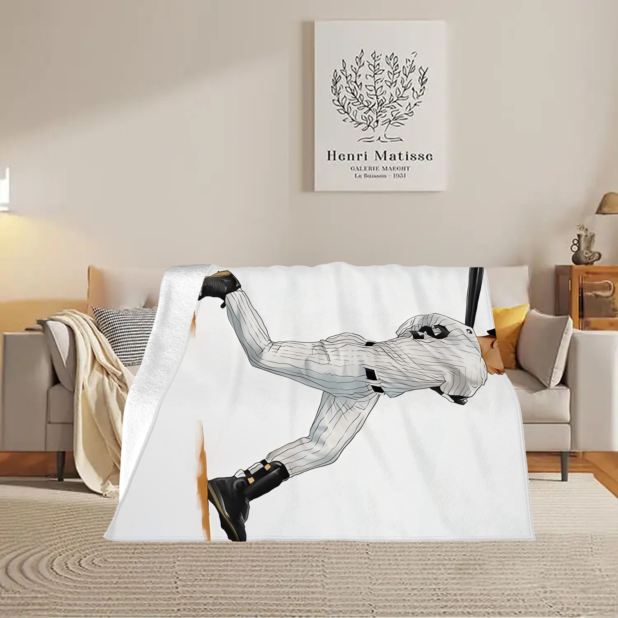 Derek Jeter 64 Soft Fleece Throw Blanket 60 X 80 Inch – Super Soft, Lightweight, And Durable – Perfect For Sofa, Bed, Camping, And More – Ideal Gift For Family And Friends