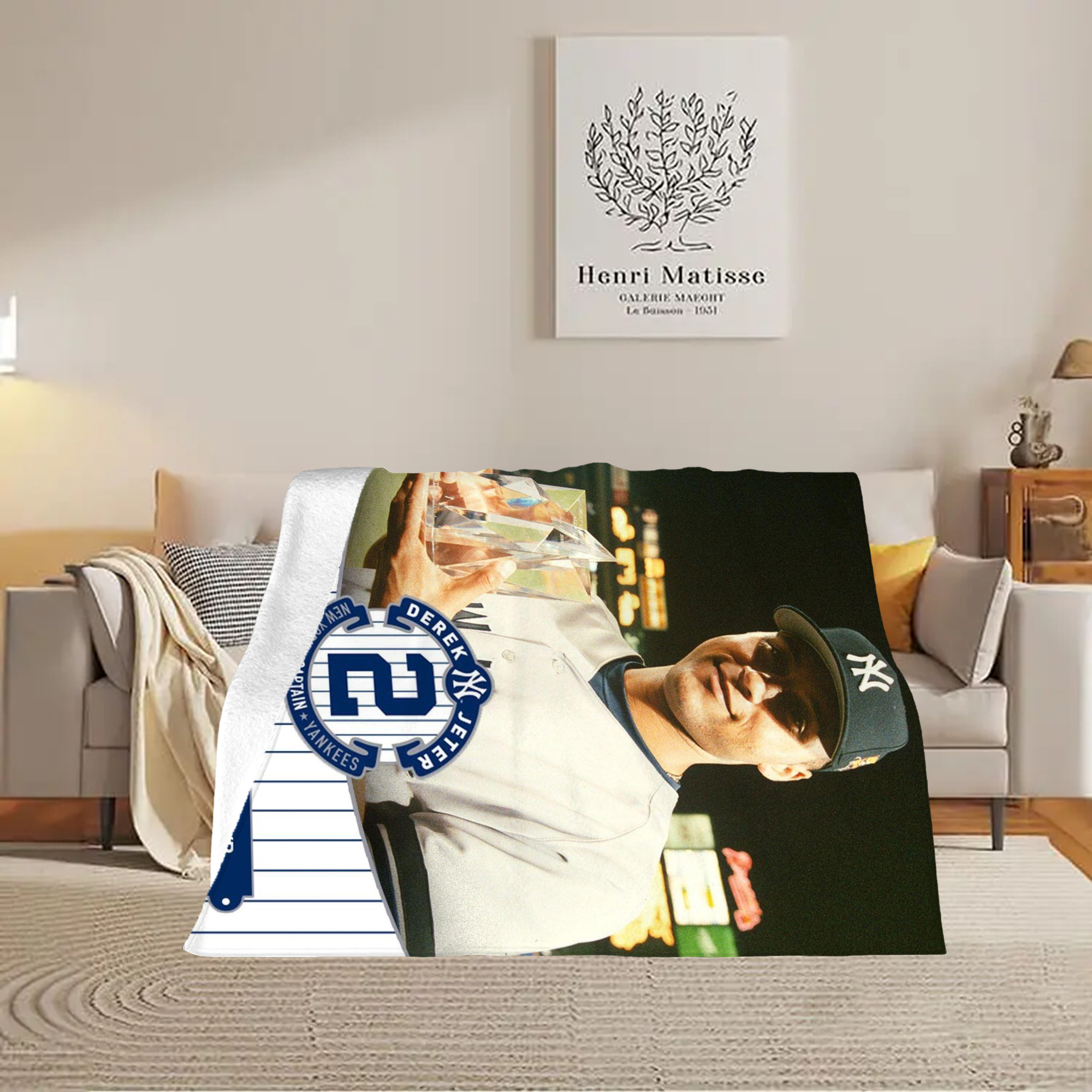 Derek Jeter 93 Soft Fleece Throw Blanket 60 X 80 Inch – Super Soft, Lightweight, And Durable – Perfect For Sofa, Bed, Camping, And More – Ideal Gift For Family And Friends