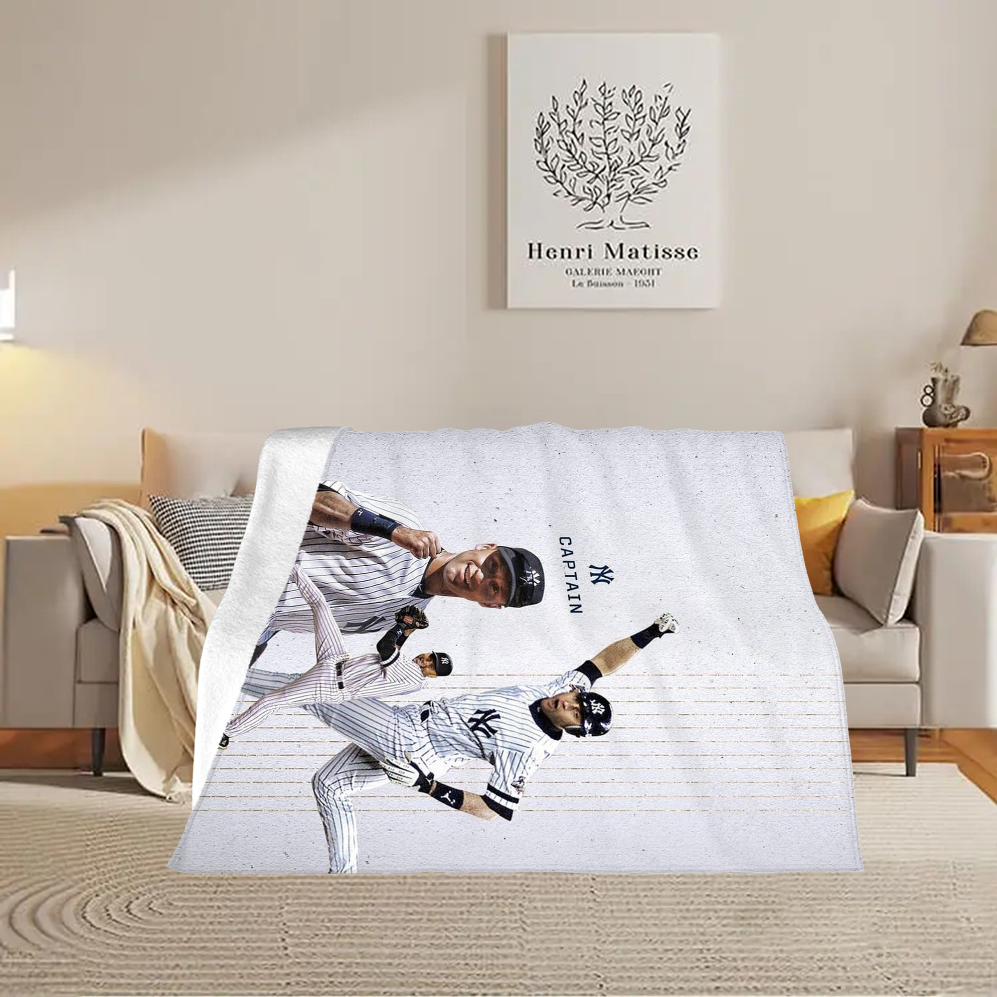 Derek Jeter 106 Soft Fleece Throw Blanket 60 X 80 Inch – Super Soft, Lightweight, And Durable – Perfect For Sofa, Bed, Camping, And More – Ideal Gift For Family And Friends