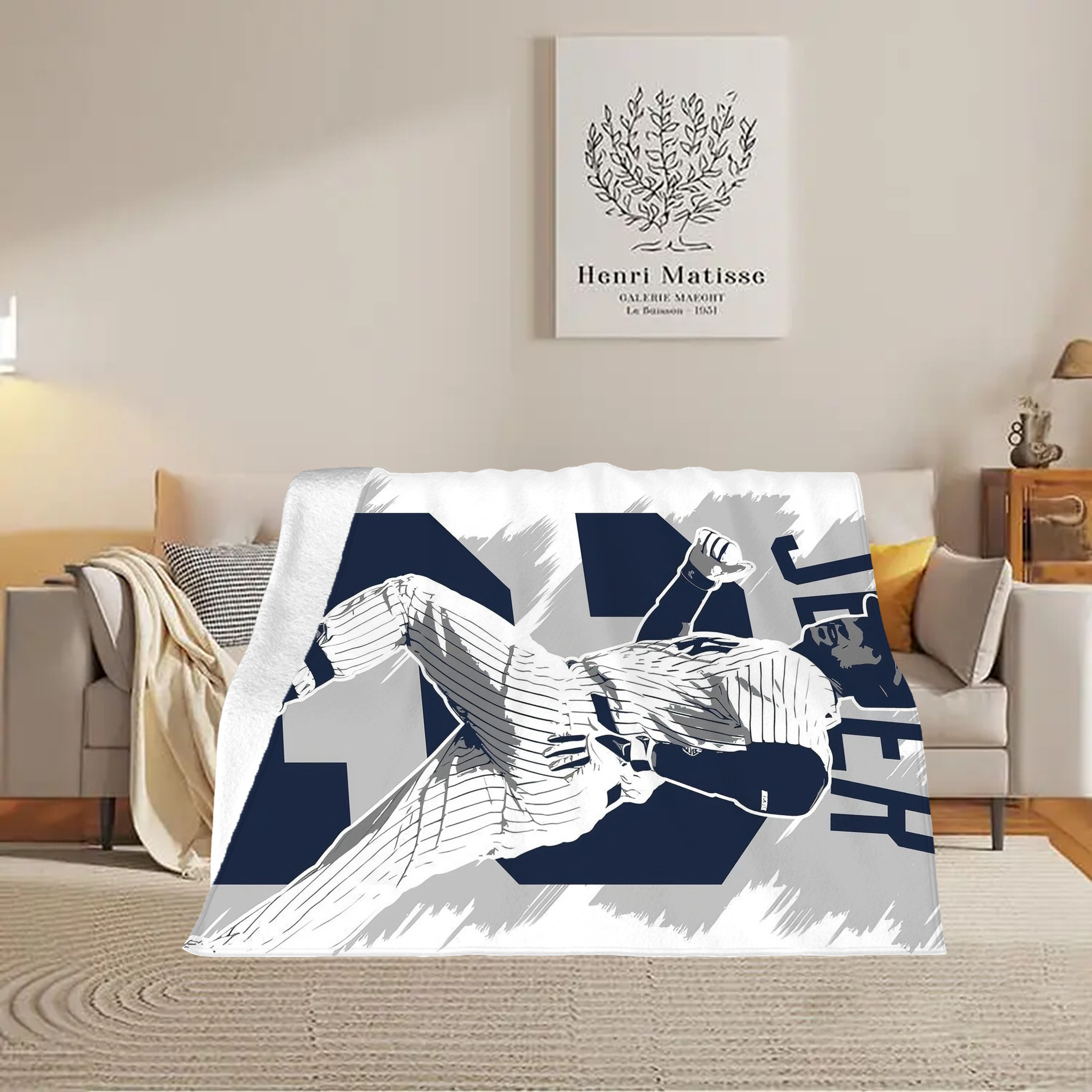 Derek Jeter 113 Soft Fleece Throw Blanket 60 X 80 Inch – Super Soft, Lightweight, And Durable – Perfect For Sofa, Bed, Camping, And More – Ideal Gift For Family And Friends