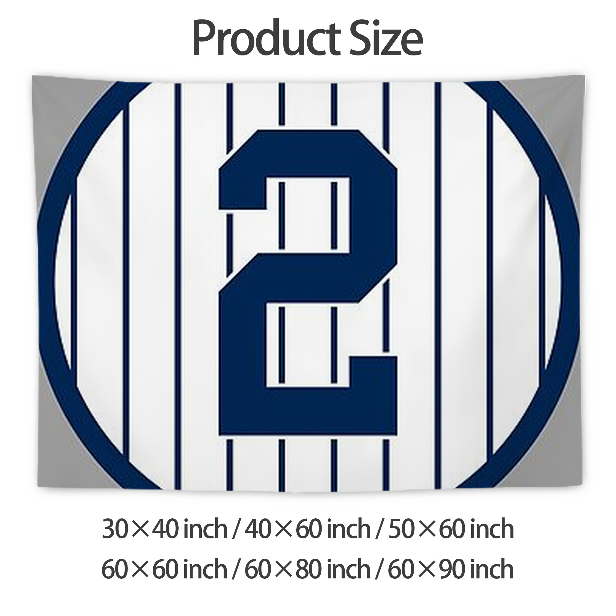 Derek Jeter 19 Wall Tapestry For Bedroom Aesthetic – Boho Style Polyester Fabric Wall Hanging With Hooks – 60 X 90 Inch Large Size, Lightweight, Durable, Easy To Hang