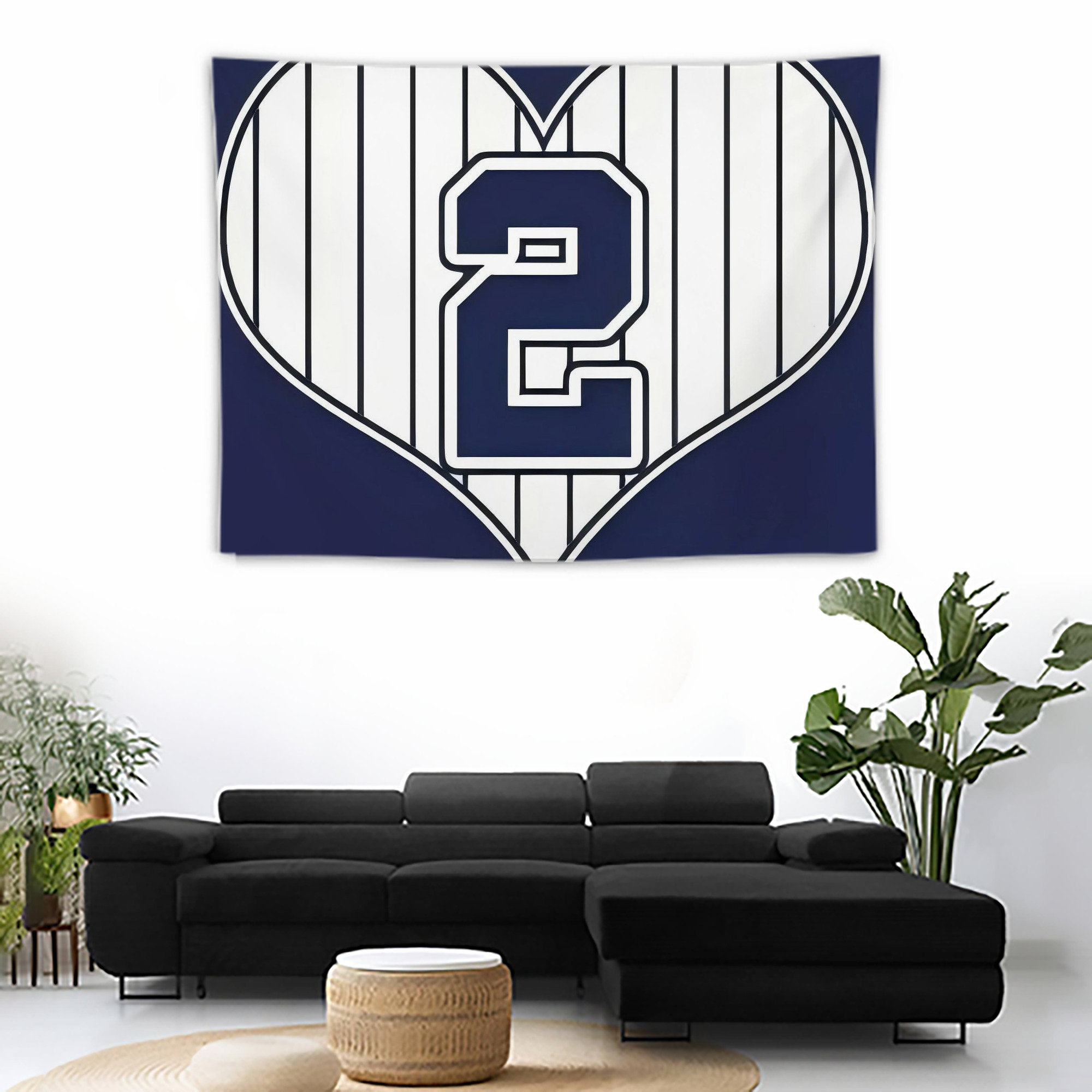 Derek Jeter 75 Wall Tapestry For Bedroom Aesthetic – Boho Style Polyester Fabric Wall Hanging With Hooks – 60 X 90 Inch Large Size, Lightweight, Durable, Easy To Hang