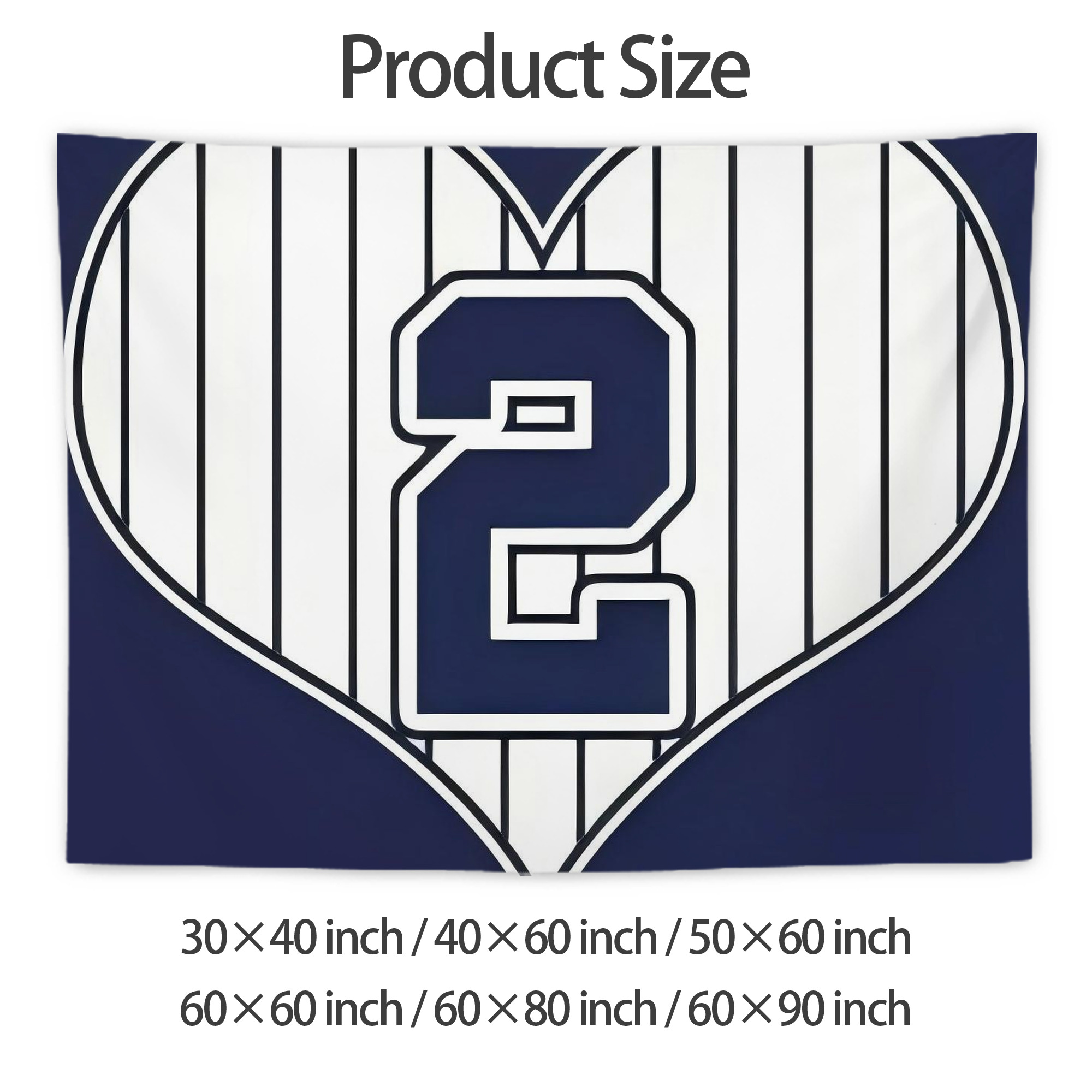 Derek Jeter 75 Wall Tapestry For Bedroom Aesthetic – Boho Style Polyester Fabric Wall Hanging With Hooks – 60 X 90 Inch Large Size, Lightweight, Durable, Easy To Hang