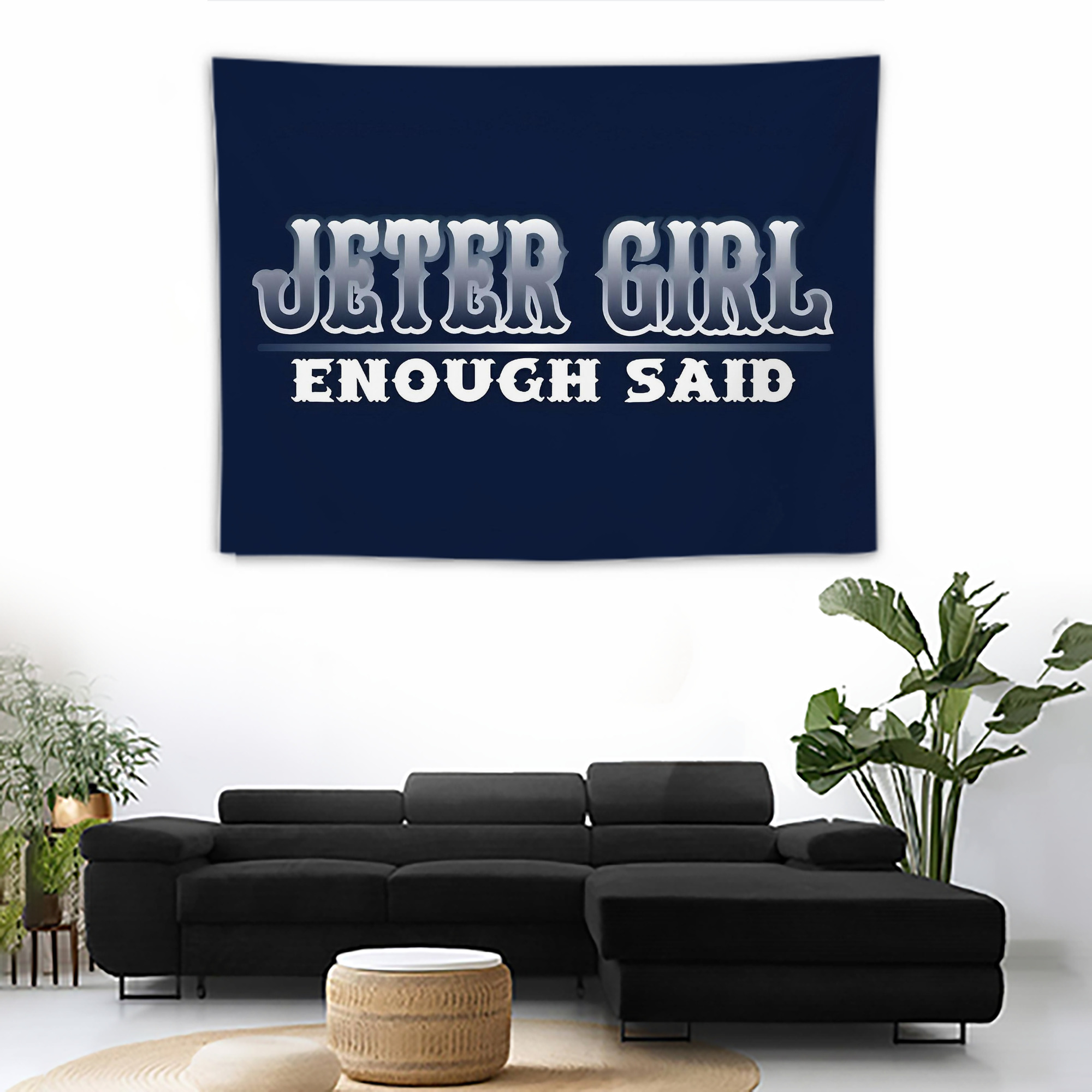 Derek Jeter 101 Wall Tapestry For Bedroom Aesthetic – Boho Style Polyester Fabric Wall Hanging With Hooks – 60 X 90 Inch Large Size, Lightweight, Durable, Easy To Hang