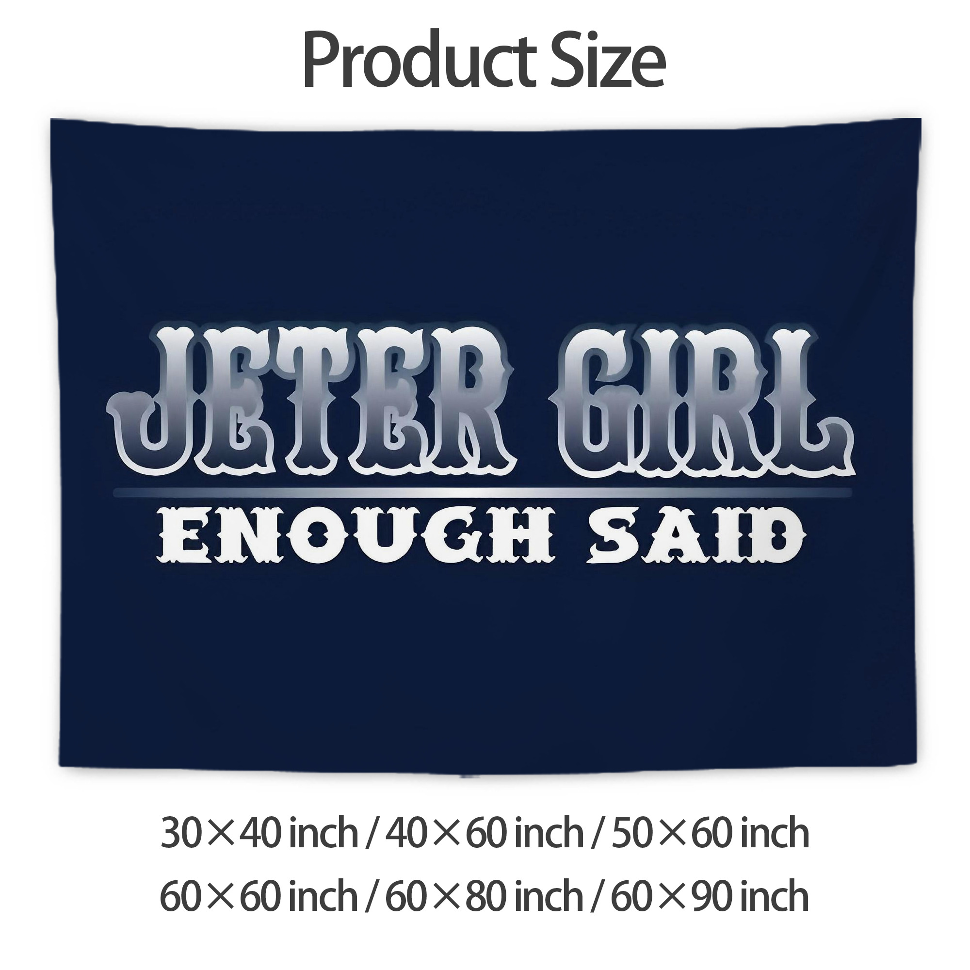 Derek Jeter 101 Wall Tapestry For Bedroom Aesthetic – Boho Style Polyester Fabric Wall Hanging With Hooks – 60 X 90 Inch Large Size, Lightweight, Durable, Easy To Hang