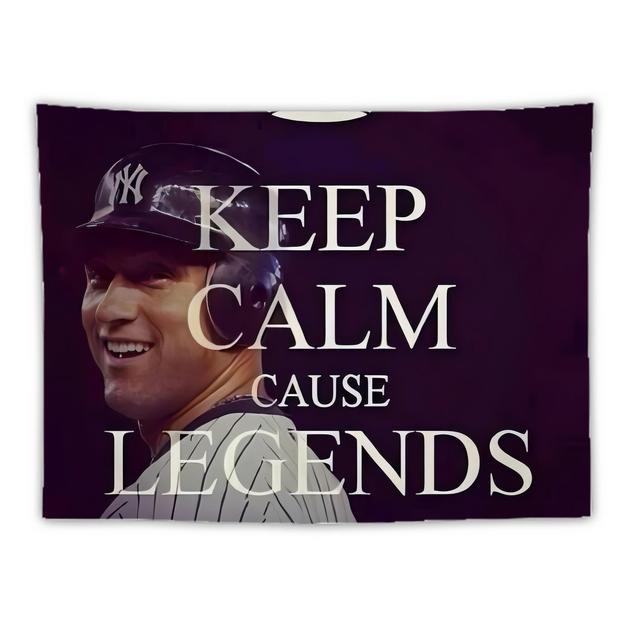 Derek Jeter 70 Wall Tapestry For Bedroom Aesthetic – Boho Style Polyester Fabric Wall Hanging With Hooks – 60 X 90 Inch Large Size, Lightweight, Durable, Easy To Hang