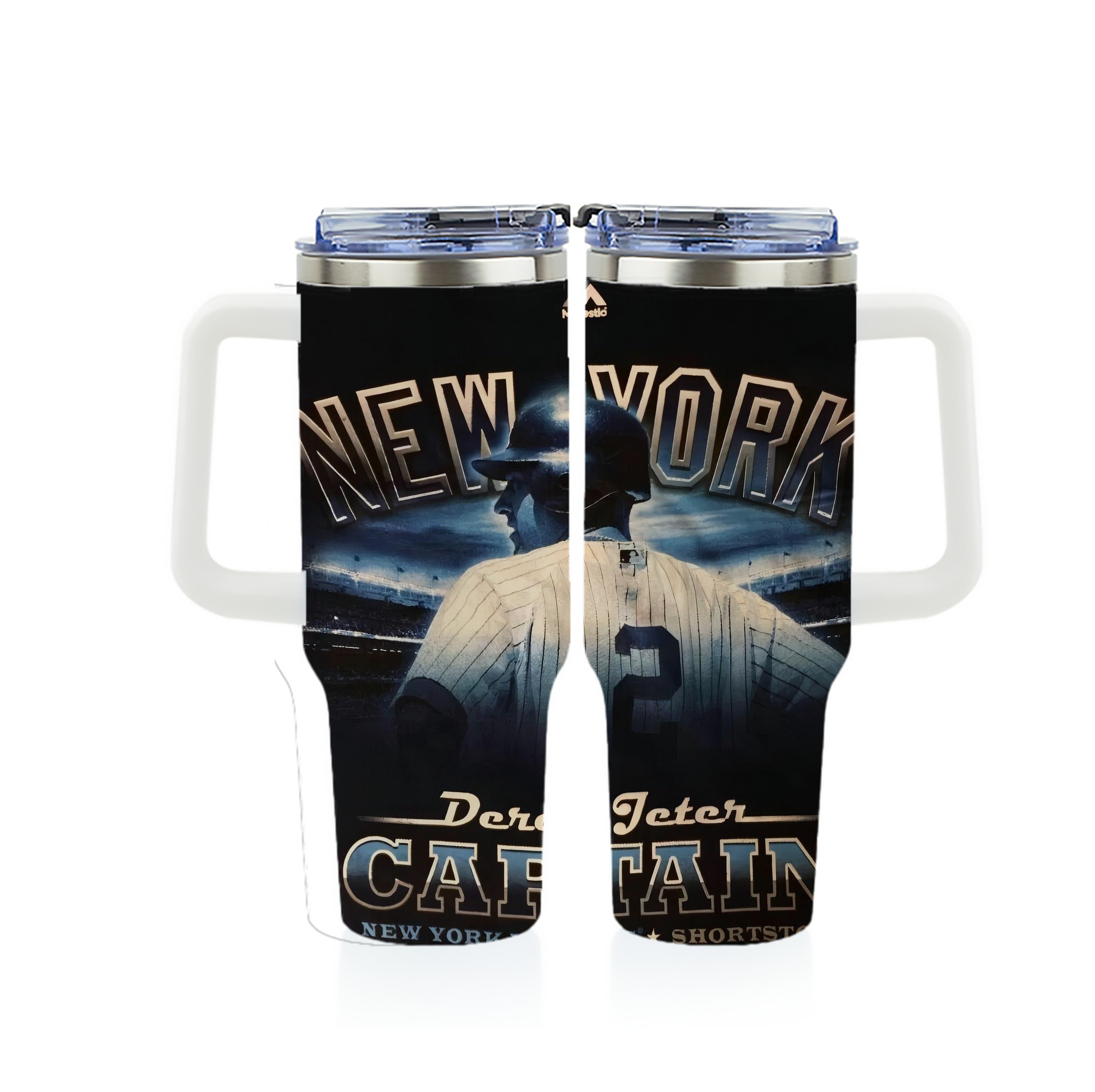 Derek Jeter 114 40oz Full Wrap Car Tumbler – Durable Stainless Steel Travel Mug With Vibrant UV Print – Double Wall Insulated, Fits Most Car Cup Holders