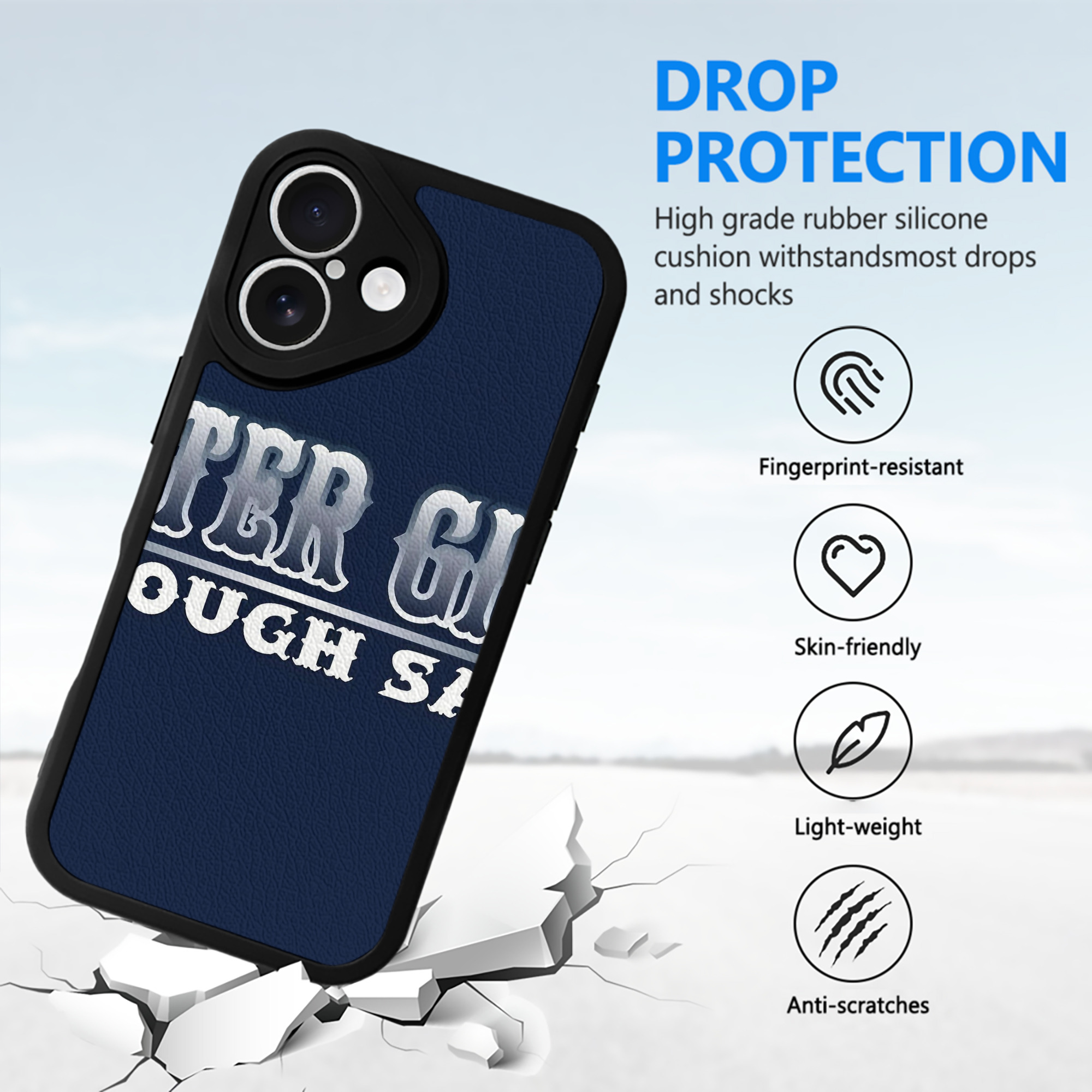 Derek Jeter 101 IPhone 16 Silicone Leather Case – UV Print, Lambskin Texture – Perfect Fit, Wireless Charging Compatible, Scratch Resistant, Precise Cutouts – Stylish Protection For IPhone 16