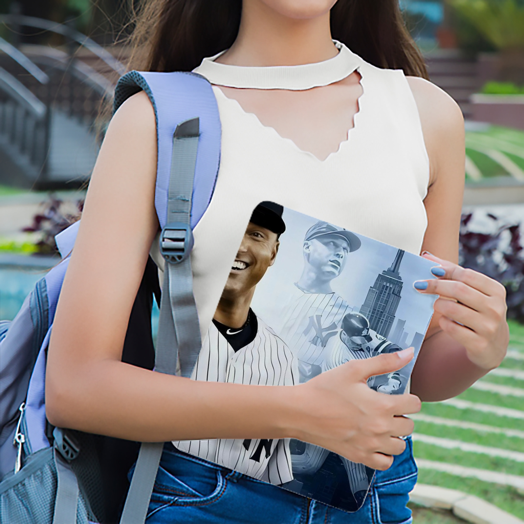 Derek Jeter 21 IPad Case Without Pencil Slot – Book-Style Cover With PU Leather & TPU – Slim, Durable, Scratch-Resistant, Full Protection & Easy Access