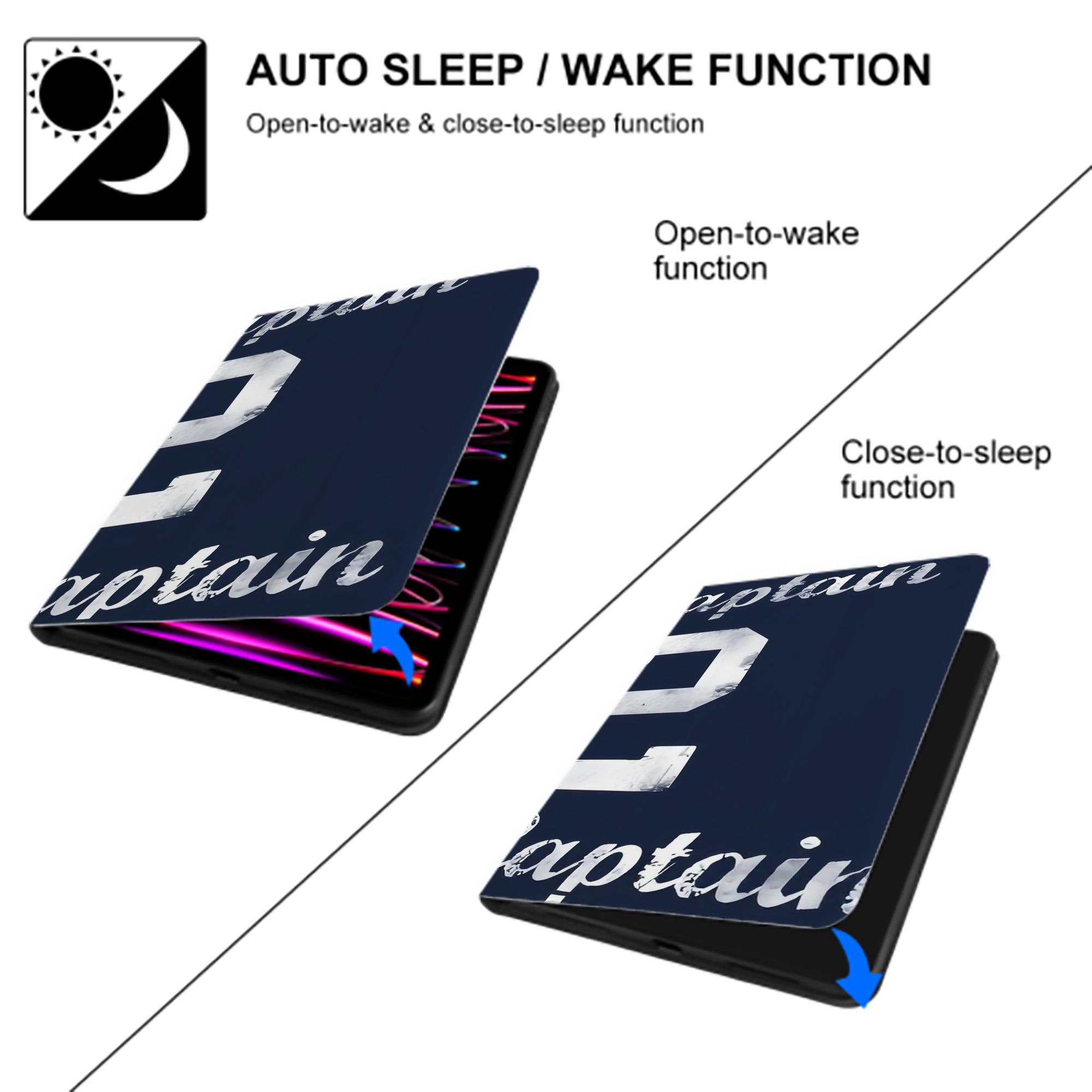 Derek Jeter 25 IPad Case Without Pencil Slot – Book-Style Cover With PU Leather & TPU – Slim, Durable, Scratch-Resistant, Full Protection & Easy Access