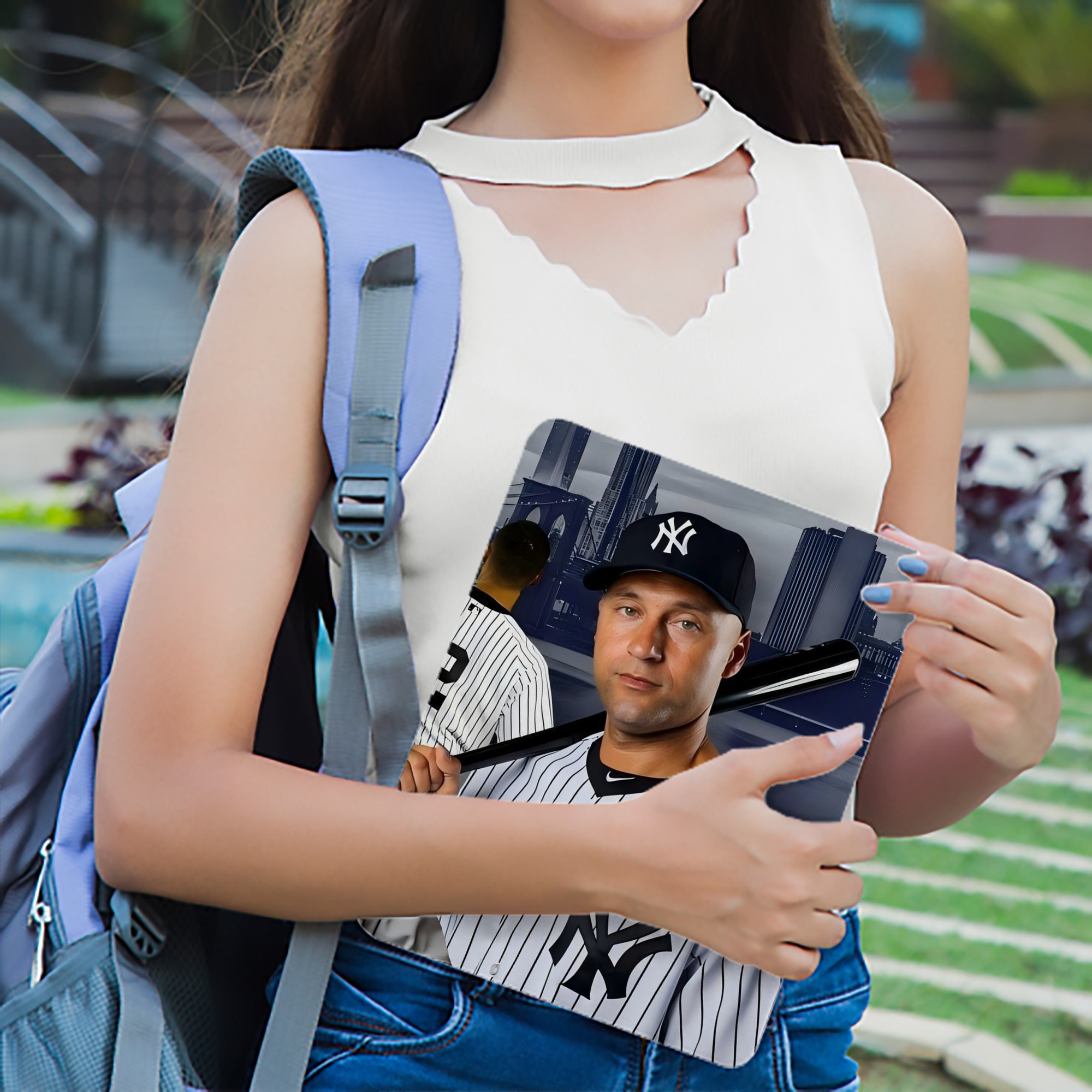 Derek Jeter 49 IPad Case Without Pencil Slot – Book-Style Cover With PU Leather & TPU – Slim, Durable, Scratch-Resistant, Full Protection & Easy Access