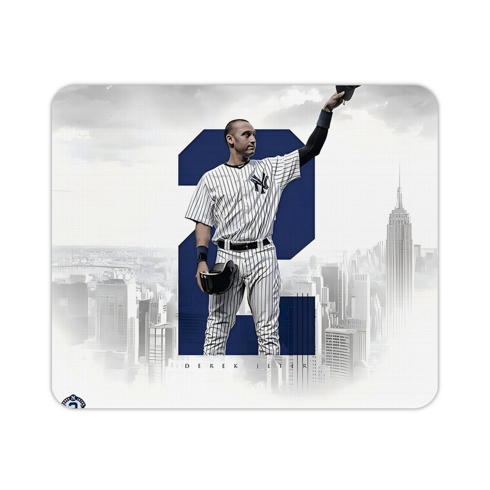 Derek Jeter 68 Durable Rubber Mouse Pad With Stitched Edges, Waterproof, Non-Slip Surface, Ultra-Thin Design For Gaming, Office