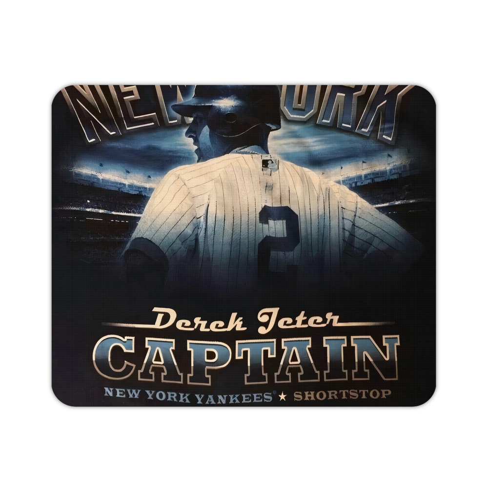 Derek Jeter 74 Durable Rubber Mouse Pad With Stitched Edges, Waterproof, Non-Slip Surface, Ultra-Thin Design For Gaming, Office