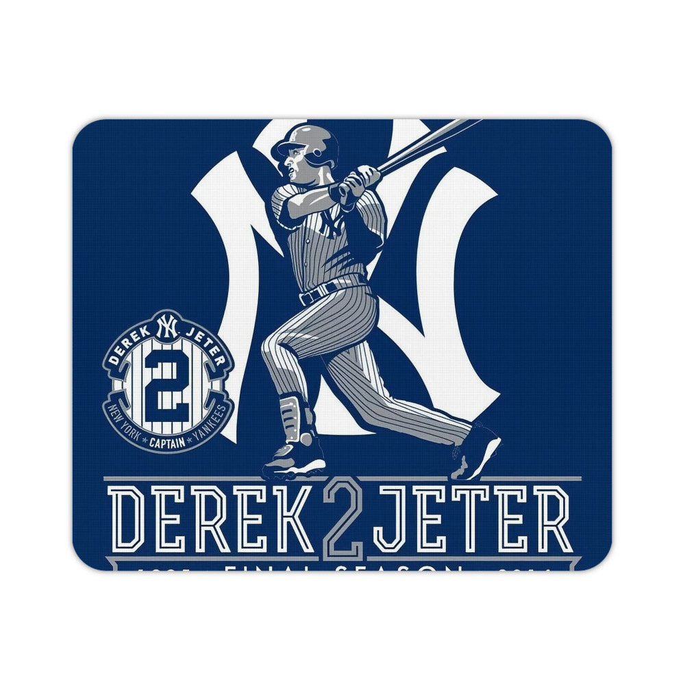Derek Jeter 104 Durable Rubber Mouse Pad With Stitched Edges, Waterproof, Non-Slip Surface, Ultra-Thin Design For Gaming, Office