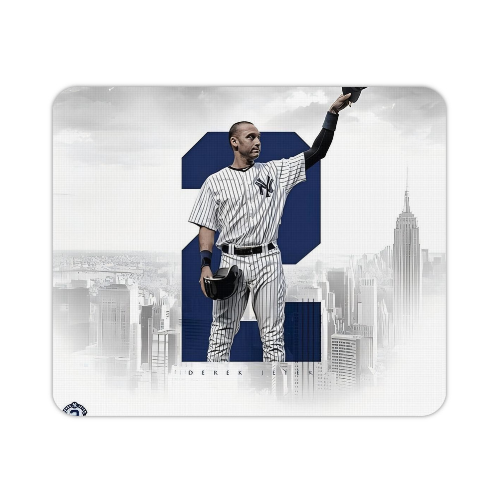 Derek Jeter 110 Durable Rubber Mouse Pad With Stitched Edges, Waterproof, Non-Slip Surface, Ultra-Thin Design For Gaming, Office
