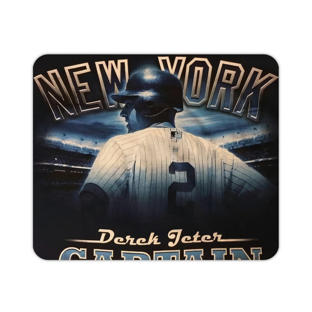 Derek Jeter 114 Durable Rubber Mouse Pad With Stitched Edges, Waterproof, Non-Slip Surface, Ultra-Thin Design For Gaming, Office