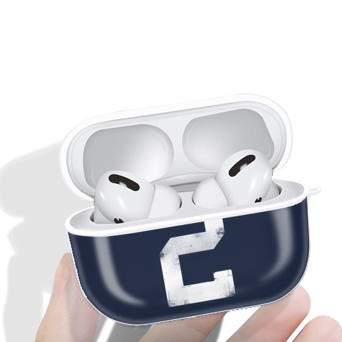 Derek Jeter 25 AirPods Pro Hard Case White With Keychain, Durable Flexible PC, Precise Cutouts, Anti-Fingerprint, Yellowing & Scratch Resistant, Full Protection, Washable