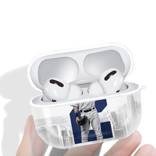 Derek Jeter 68 AirPods Pro Hard Case White With Keychain, Durable Flexible PC, Precise Cutouts, Anti-Fingerprint, Yellowing & Scratch Resistant, Full Protection, Washable