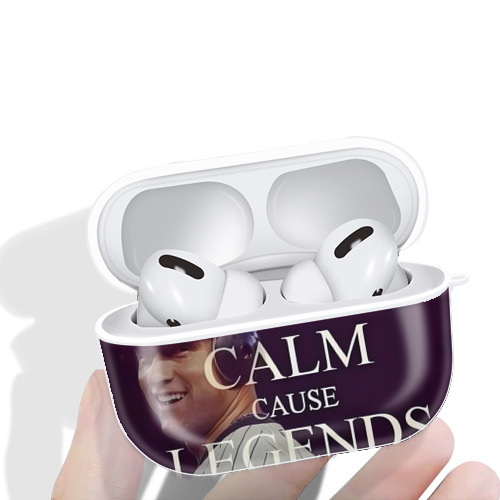 Derek Jeter 70 AirPods Pro Hard Case White With Keychain, Durable Flexible PC, Precise Cutouts, Anti-Fingerprint, Yellowing & Scratch Resistant, Full Protection, Washable