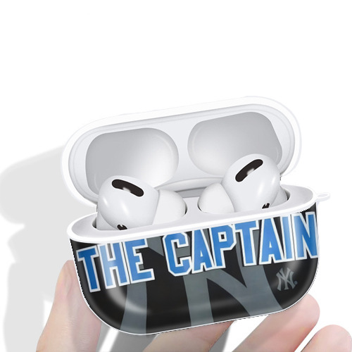 Derek Jeter 103 AirPods Pro Hard Case White With Keychain, Durable Flexible PC, Precise Cutouts, Anti-Fingerprint, Yellowing & Scratch Resistant, Full Protection, Washable