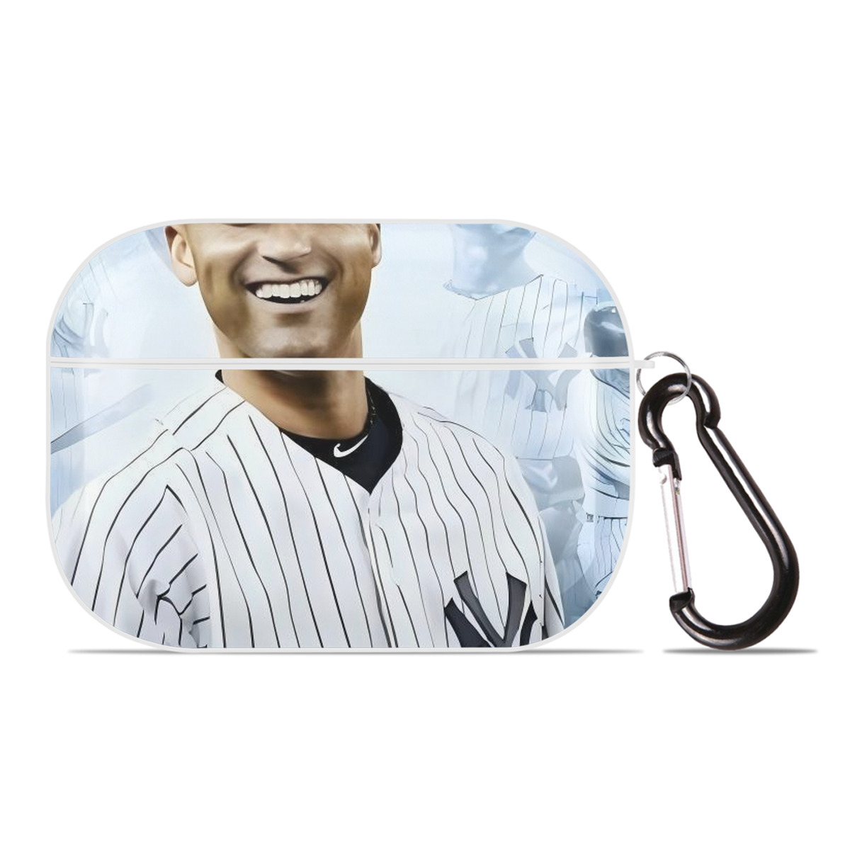 Derek Jeter 21 AirPods Pro Hard Case White With Keychain, Durable Flexible PC, Precise Cutouts, Anti-Fingerprint, Yellowing & Scratch Resistant, Full Protection, Washable