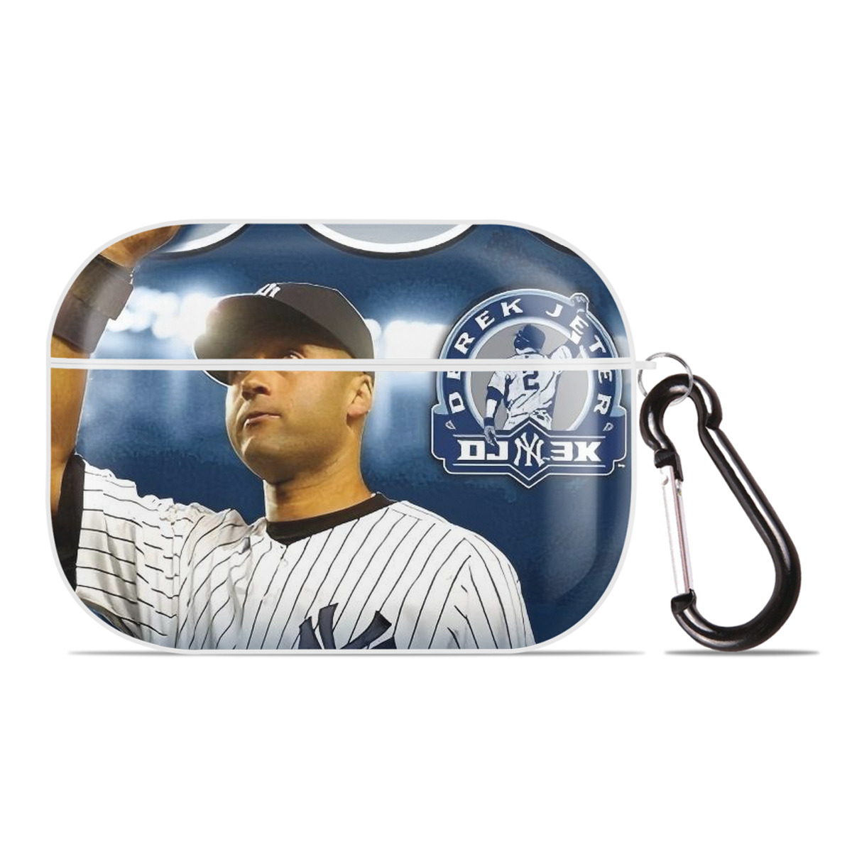Derek Jeter 24 AirPods Pro Hard Case White With Keychain, Durable Flexible PC, Precise Cutouts, Anti-Fingerprint, Yellowing & Scratch Resistant, Full Protection, Washable