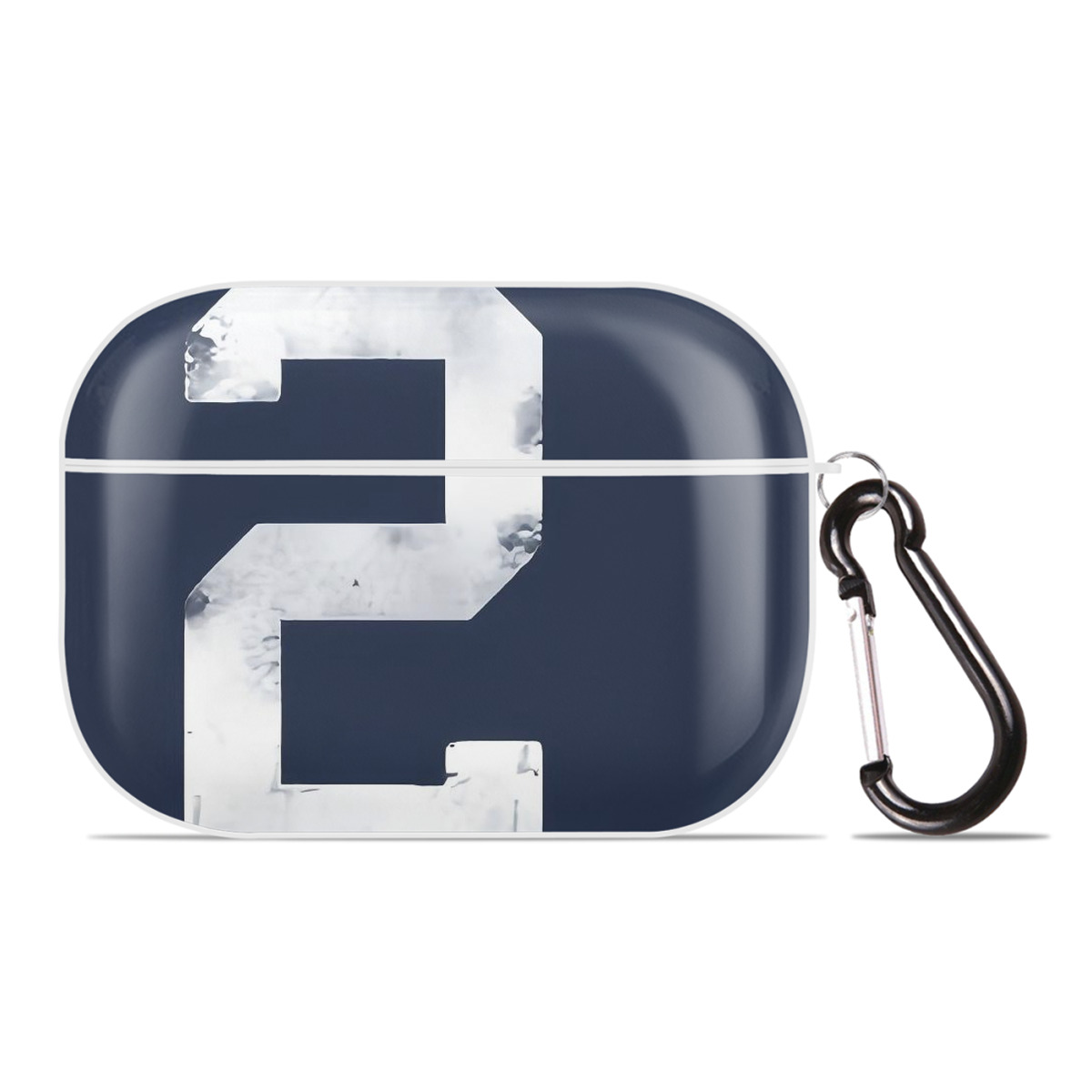 Derek Jeter 25 AirPods Pro Hard Case White With Keychain, Durable Flexible PC, Precise Cutouts, Anti-Fingerprint, Yellowing & Scratch Resistant, Full Protection, Washable