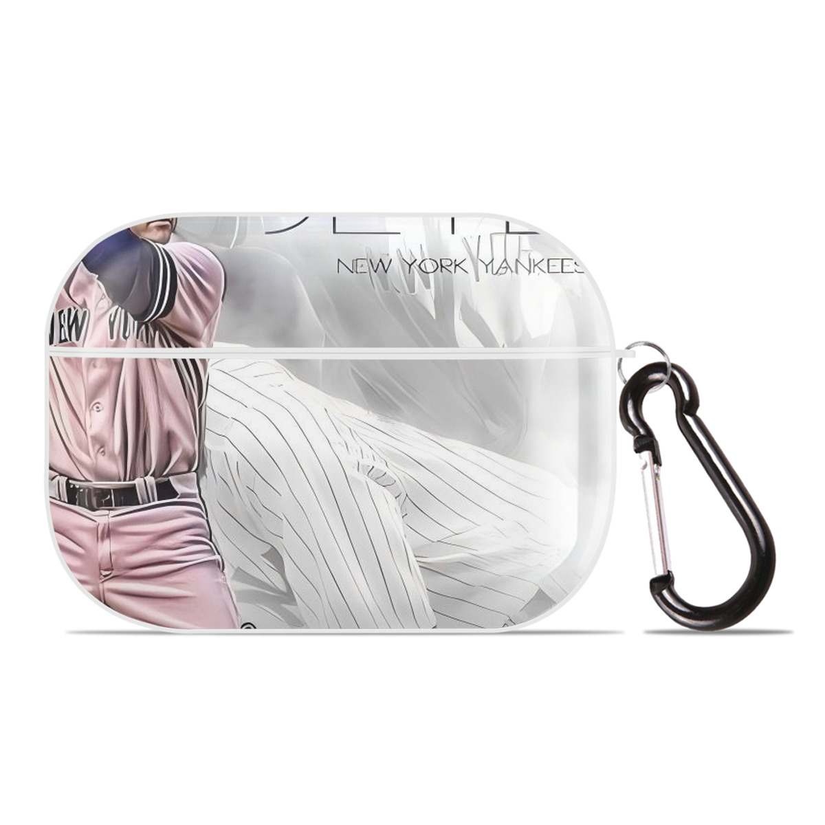 Derek Jeter 72 AirPods Pro Hard Case White With Keychain, Durable Flexible PC, Precise Cutouts, Anti-Fingerprint, Yellowing & Scratch Resistant, Full Protection, Washable