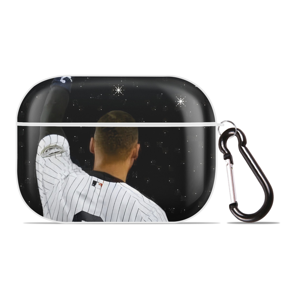 Derek Jeter 73 AirPods Pro Hard Case White With Keychain, Durable Flexible PC, Precise Cutouts, Anti-Fingerprint, Yellowing & Scratch Resistant, Full Protection, Washable