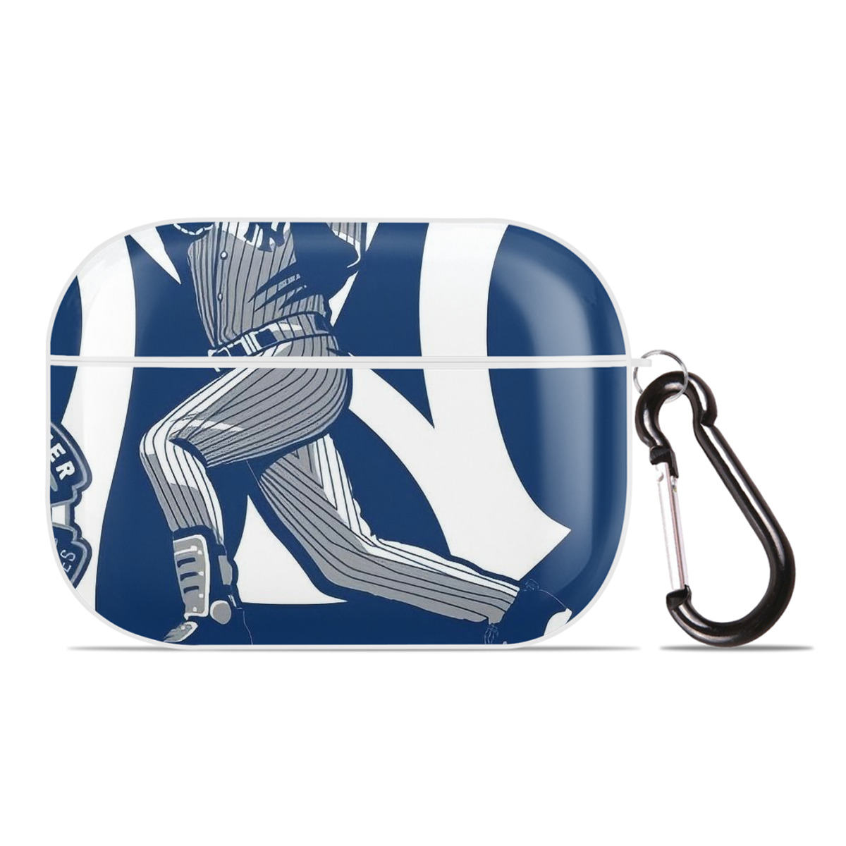 Derek Jeter 104 AirPods Pro Hard Case White With Keychain, Durable Flexible PC, Precise Cutouts, Anti-Fingerprint, Yellowing & Scratch Resistant, Full Protection, Washable