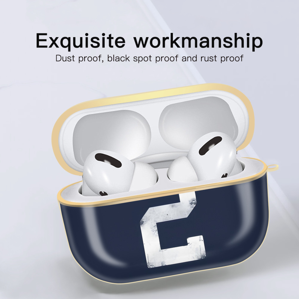 Derek Jeter 25 Luxury Gold AirPods Pro Case With Keychain, Flexible PC Material, Full Protection, Precise Cutouts, Anti-Fingerprint, Washable, Durable Design