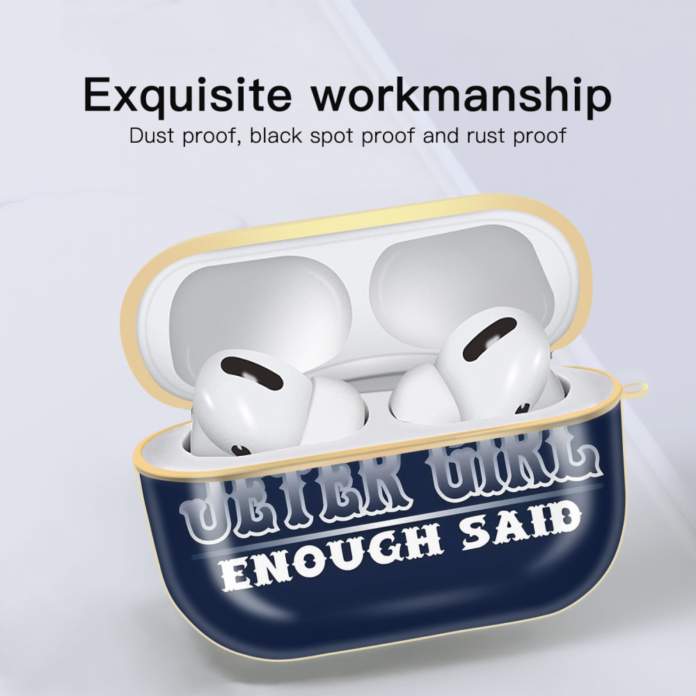 Derek Jeter 101 Luxury Gold AirPods Pro Case With Keychain, Flexible PC Material, Full Protection, Precise Cutouts, Anti-Fingerprint, Washable, Durable Design