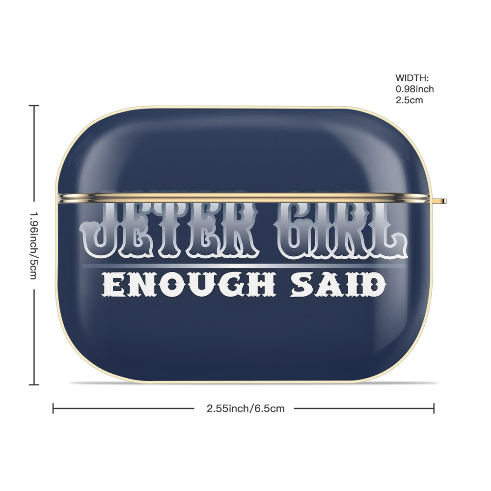 Derek Jeter 101 Luxury Gold AirPods Pro Case With Keychain, Flexible PC Material, Full Protection, Precise Cutouts, Anti-Fingerprint, Washable, Durable Design