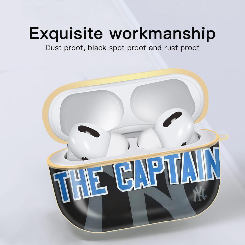 Derek Jeter 103 Luxury Gold AirPods Pro Case With Keychain, Flexible PC Material, Full Protection, Precise Cutouts, Anti-Fingerprint, Washable, Durable Design