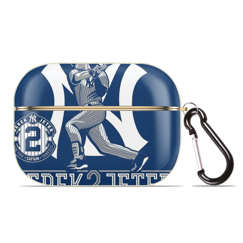 Derek Jeter 104 Luxury Gold AirPods Pro Case With Keychain, Flexible PC Material, Full Protection, Precise Cutouts, Anti-Fingerprint, Washable, Durable Design