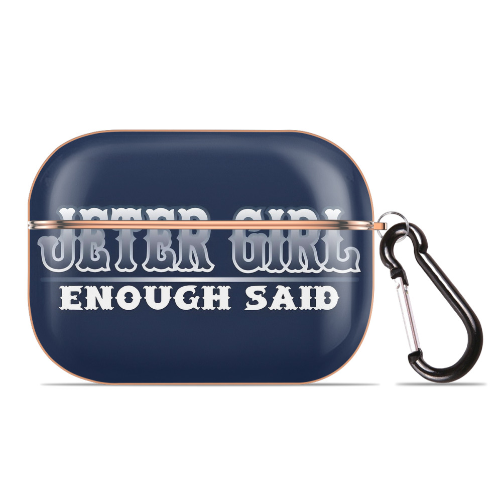 Derek Jeter 101 AirPods Pro Protective Case Rose Gold, Flexible PC Material, Precise Fit, Anti-Slip Cover, Full Protection, Fingerprint Resistant, Washable With Keychain