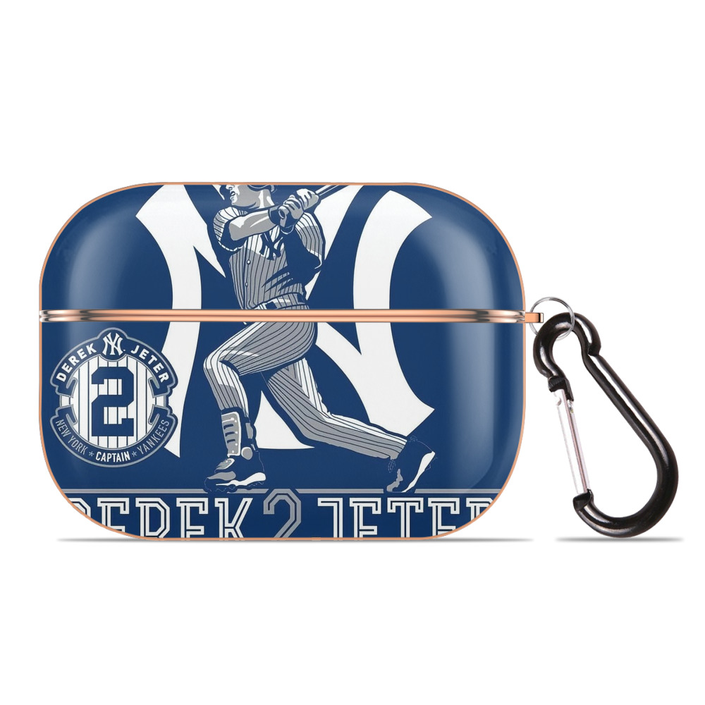 Derek Jeter 104 AirPods Pro Protective Case Rose Gold, Flexible PC Material, Precise Fit, Anti-Slip Cover, Full Protection, Fingerprint Resistant, Washable With Keychain