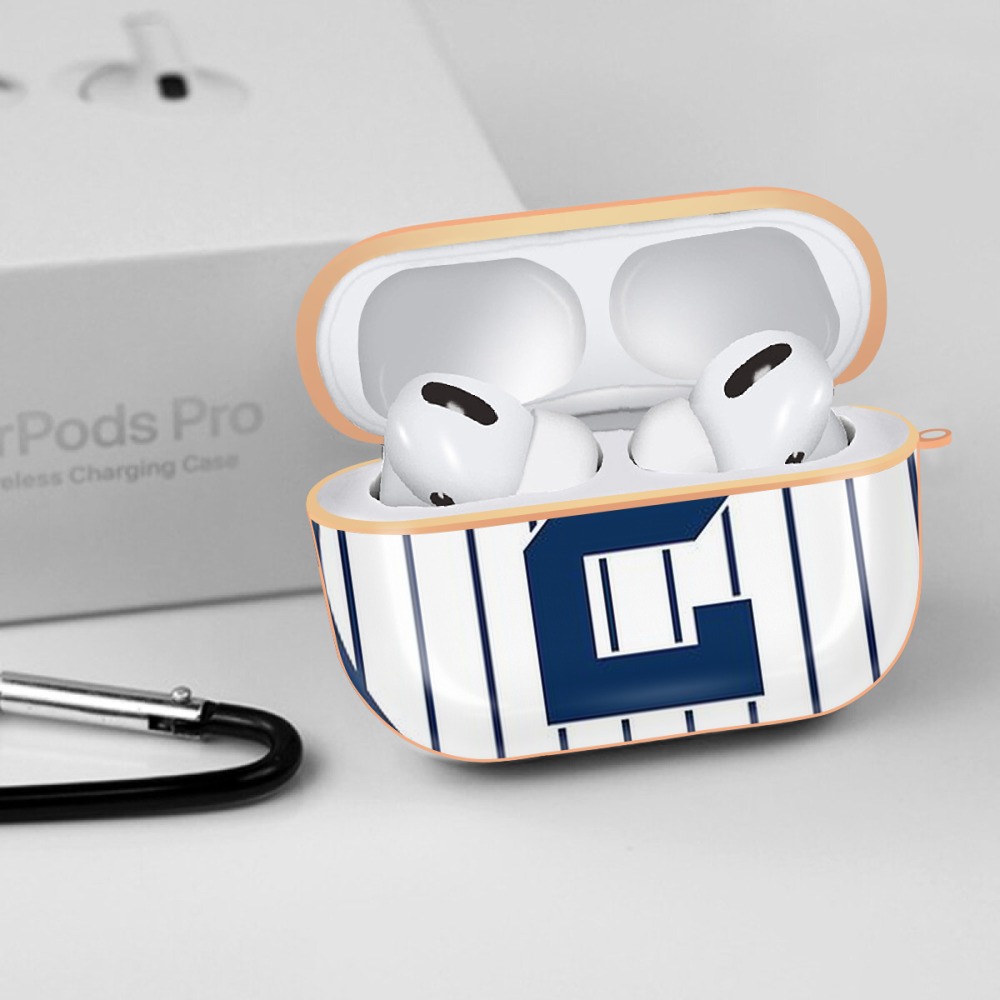 Derek Jeter 19 AirPods Pro Protective Case Rose Gold, Flexible PC Material, Precise Fit, Anti-Slip Cover, Full Protection, Fingerprint Resistant, Washable With Keychain