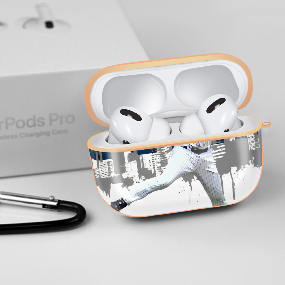 Derek Jeter 57 AirPods Pro Protective Case Rose Gold, Flexible PC Material, Precise Fit, Anti-Slip Cover, Full Protection, Fingerprint Resistant, Washable With Keychain