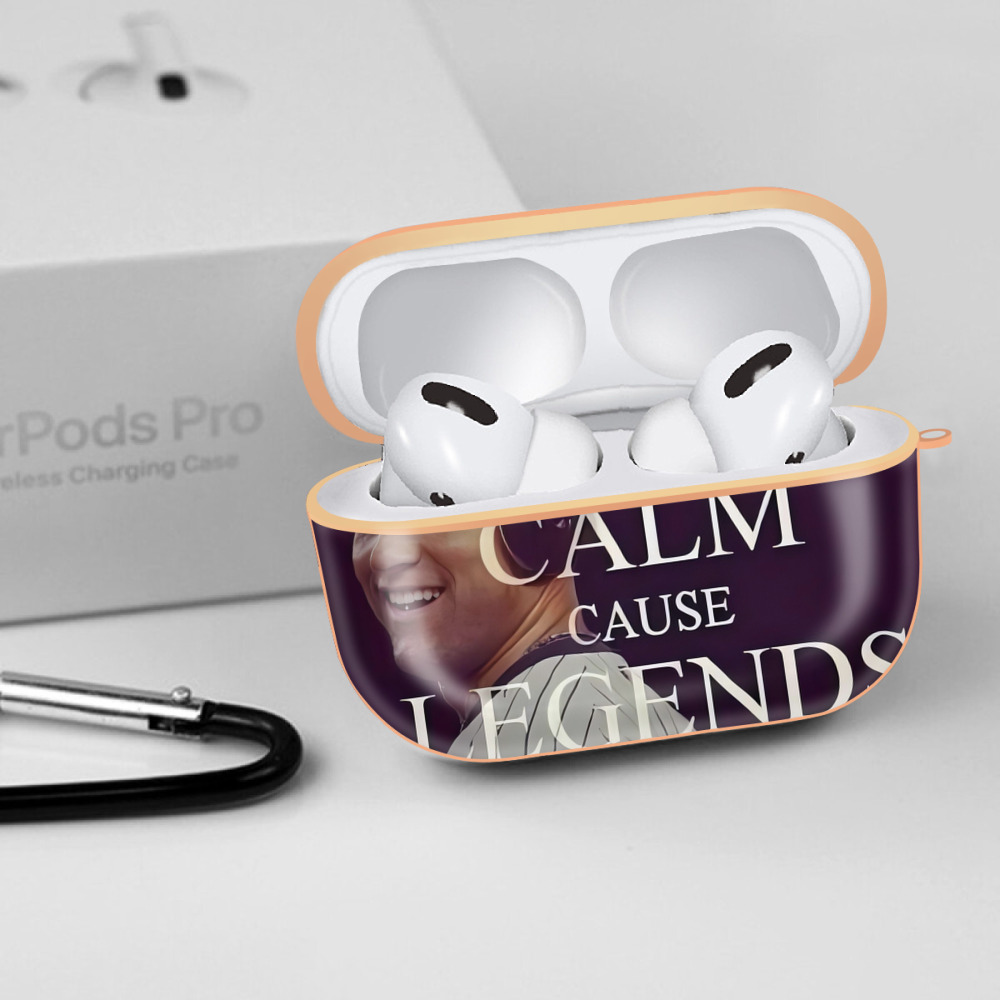 Derek Jeter 70 AirPods Pro Protective Case Rose Gold, Flexible PC Material, Precise Fit, Anti-Slip Cover, Full Protection, Fingerprint Resistant, Washable With Keychain