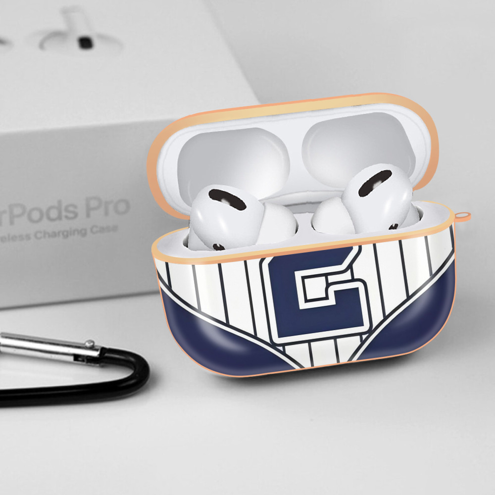 Derek Jeter 75 AirPods Pro Protective Case Rose Gold, Flexible PC Material, Precise Fit, Anti-Slip Cover, Full Protection, Fingerprint Resistant, Washable With Keychain