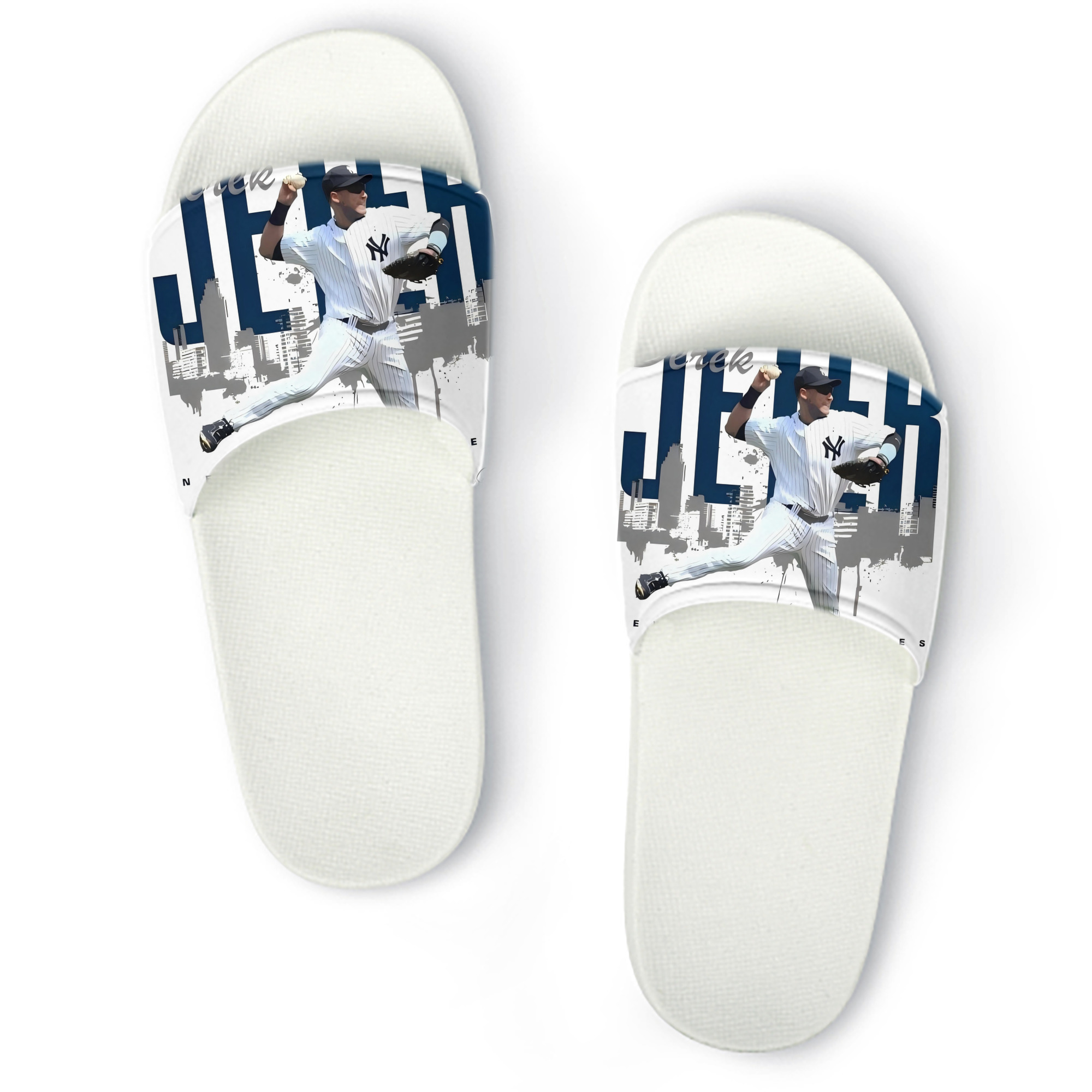 Derek Jeter 57 PVC Home Slippers For Men & Women – Durable, Comfortable, Waterproof, Non-Slip, Stylish Casual Indoor & Outdoor Sandals